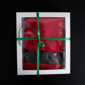 Toalla en caja de regalo, HARVIA, 70 x 140cm, rojo - 1