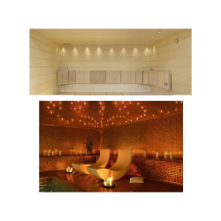 Conjuntos de luces de fibra para sauna.