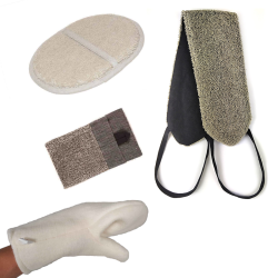 Guantes de sauna, esponjas