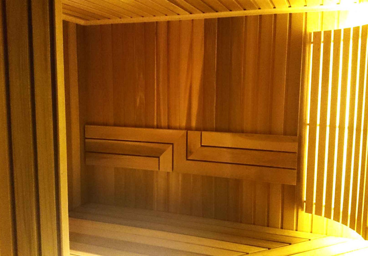 Sauna de madera de cedro con función de vapor
