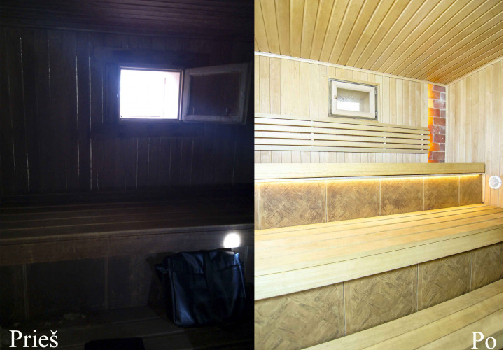 Renovación de baño de vapor en "Agluona"
