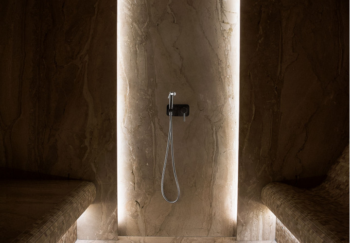 Proyecto de sauna individual en Courchevel, un complejo turístico francés.