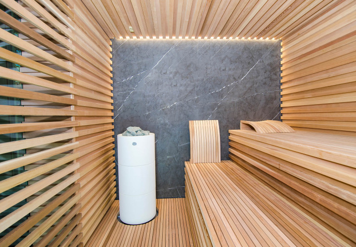 Sauna moderna con función de vapor