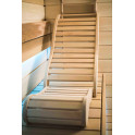 Litera de relajación para sauna, aliso negro - 1