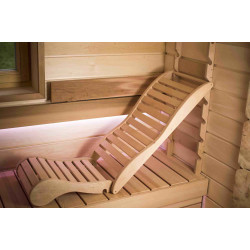 Litera de relajación para sauna, aliso negro