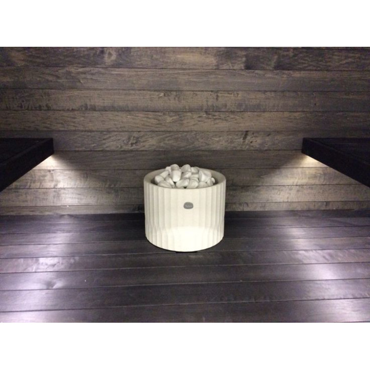 Calentador eléctrico para sauna TULIKIVI RIITE integrado, con panel de control.