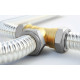 Tubería de acero inoxidable galvanizado Sauflex para vapor, 2,0 m