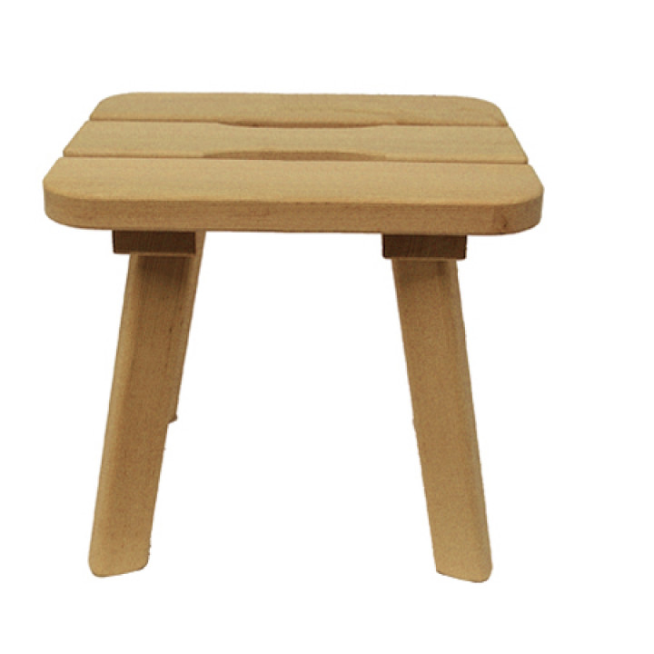 Taburete de aliso, M 400 x 300 x 410 mm