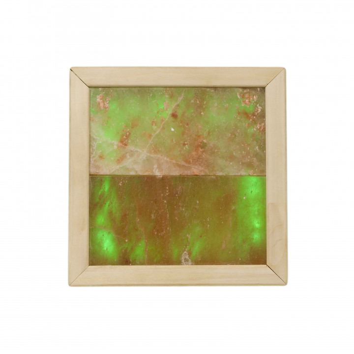 Lámpara LED RGB de sal del Himalaya, madera de cedro