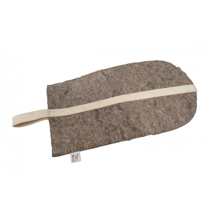 Guante de fieltro para sauna