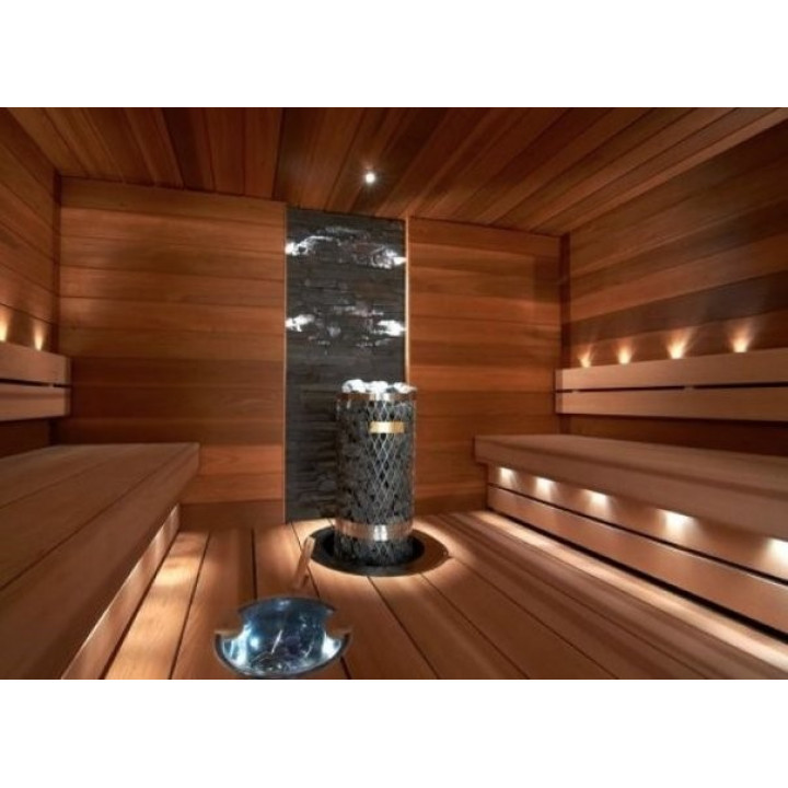 Luz LED adicional para sauna LedLite, color negro.