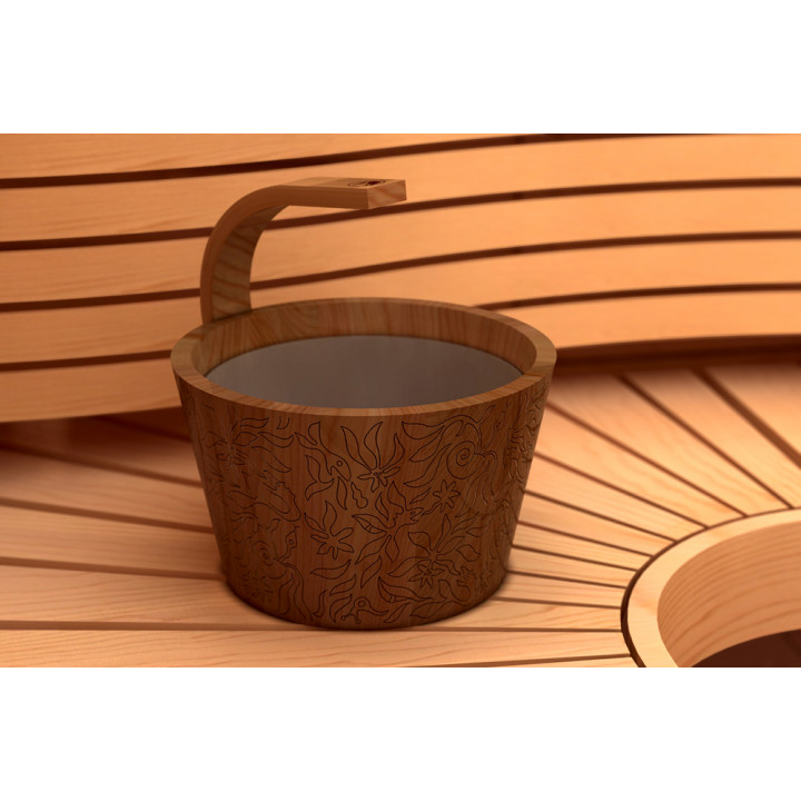 Cubo de agua de vapor SAWO, cedro, 4 l