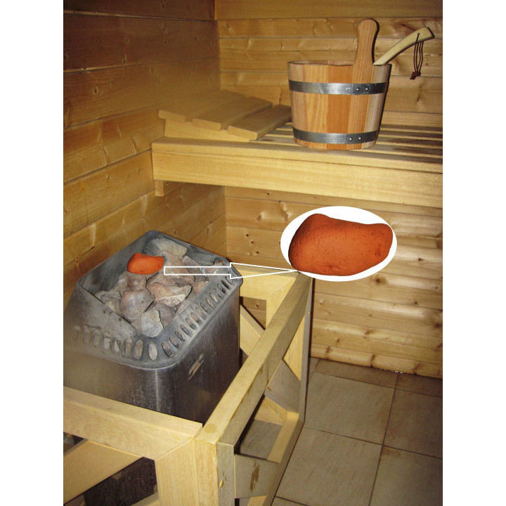 Esparcidor de aceites esenciales para sauna - Piedra, con arcilla negra