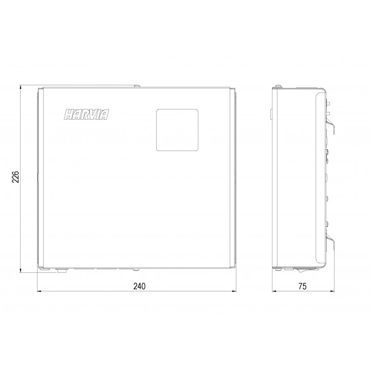 Panel de control del calentador de sauna eléctrico - HARVIA C170VKK