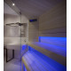 Control climático para sauna SAUNUM Base S Solution, panel de control blanco.