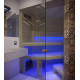 Control climático para sauna SAUNUM Base S Solution, panel de control blanco.
