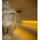 Control climático para sauna SAUNUM Base S Solution, panel de control blanco.