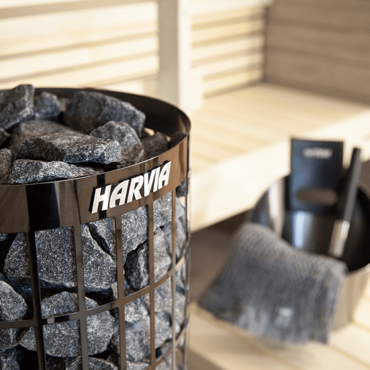 Calentador eléctrico para sauna - HARVIA Cilindro Acero Negro PC90E 9 kW