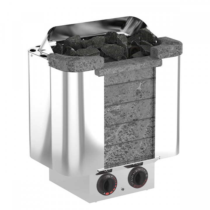Calentador de sauna eléctrico SAWOTEC Cumulus, con unidad de control, CML-60NB