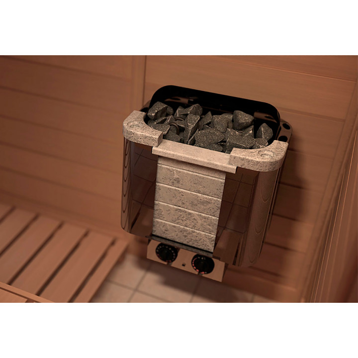 Calentador de sauna eléctrico SAWOTEC Cumulus, con unidad de control, CML-60NB