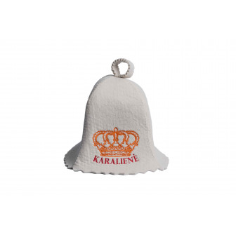 Gorro de sauna - KARALIENĖ, blanco
