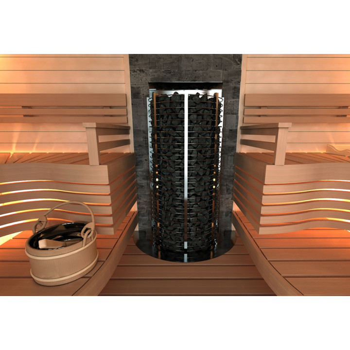 Calentador de sauna eléctrico SAWOTEC Tower Wall, sin unidad de control, 6 kW