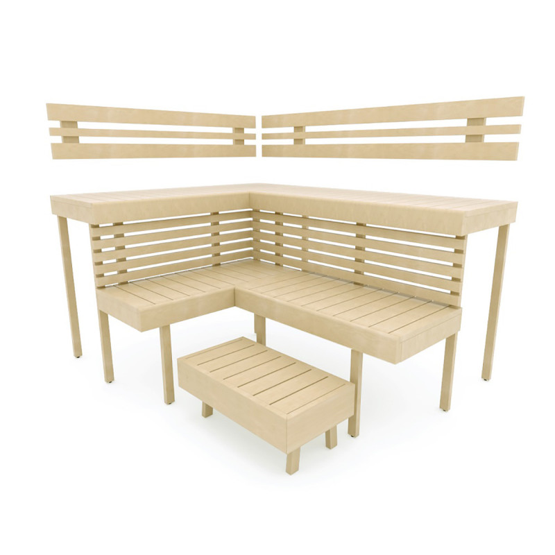 Banco de sauna modular OPTIMAL, Aspen