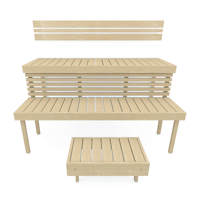 Banco de sauna modular STANDART, Aspen