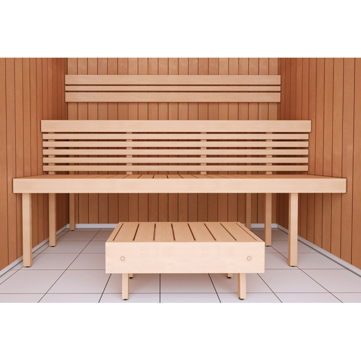 Banco modular para sauna STANDART, aliso
