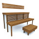 Banco de sauna modular STANDART, termo-álamo temblón