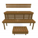 Banco de sauna modular STANDART, termo-álamo temblón