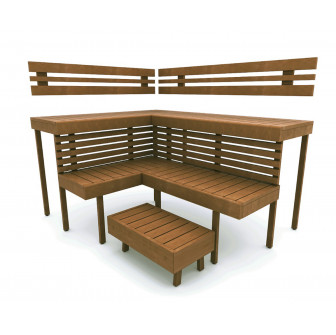 Banco de sauna modular OPTIMAL, Thermo aspen