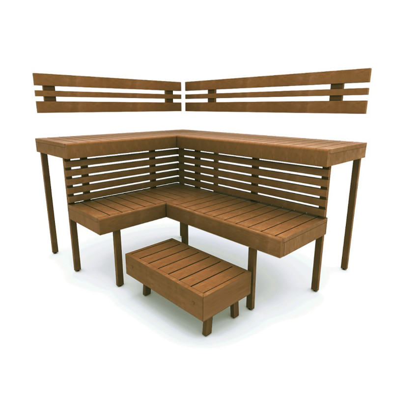Banco de sauna modular OPTIMAL, Thermo aspen