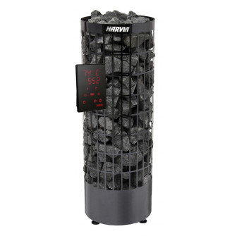 Calentador eléctrico para sauna - HARVIA Cilindro Acero Negro PC70XE 6,8 kW