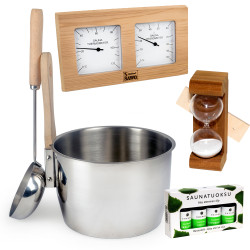 Todo el conjunto de accesorios para sauna o baño.  Todo el conjunto de accesorios para sauna o baño.