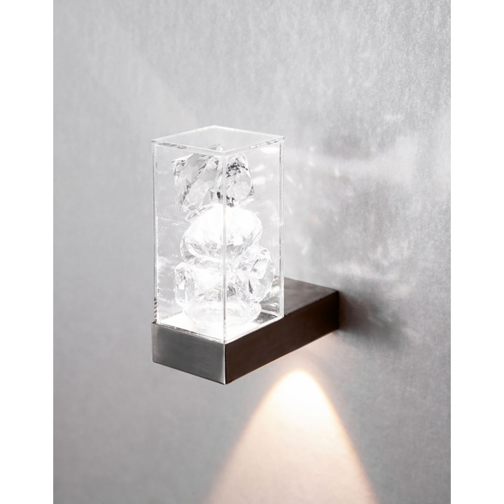Lámpara LED transparente CARIITTI Toive con cristales
