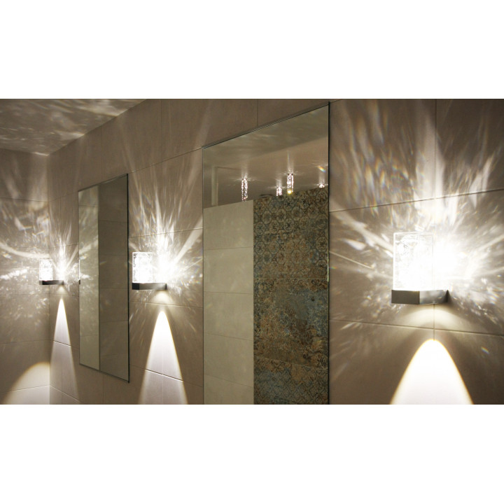 Lámpara LED transparente CARIITTI Toive con cristales