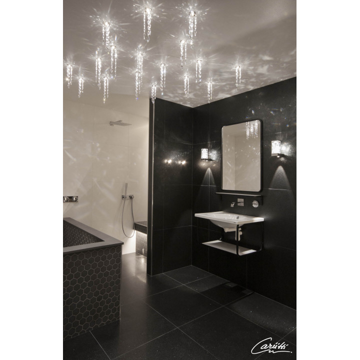 Lámpara LED transparente CARIITTI Toive con cristales