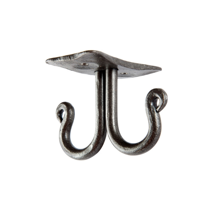 Toallero debajo del estante, dos ganchos