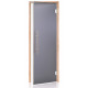 Puertas de sauna de cristal AD LUX, cristal mate, 70 x 210 mm, madera de aliso, gris mate.