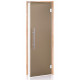 Puertas de sauna de cristal AD LUX, cristal mate, 80 x 210 mm, madera de aliso, bronce mate.