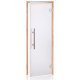 Puertas de sauna de cristal AD LUX, cristal mate, 80 x 190 mm, madera de aliso, acabado mate transparente.