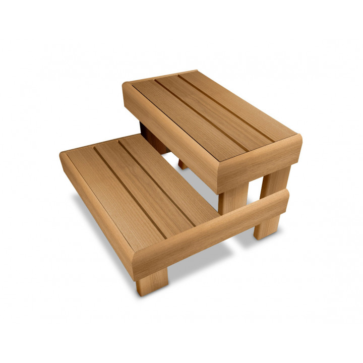 Banco de sauna - escalera HS 2, aliso