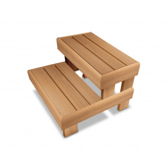 Banco de sauna - escalera HS 2, termo-álamo temblón