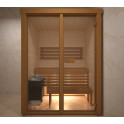 Cabina de sauna con cristal, 150x120cm - 0