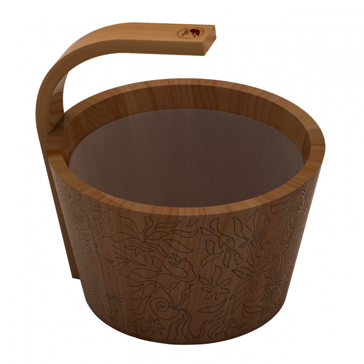 Cubo de agua de vapor SAWO, cedro, 4 l