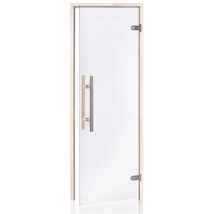 Puertas de sauna de cristal AD PREMIUM LIGHT, 80 x 200, color álamo temblón, transparentes.