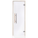 Puertas de sauna de cristal AD PREMIUM LIGHT, 80 x 200, color álamo temblón, transparentes.