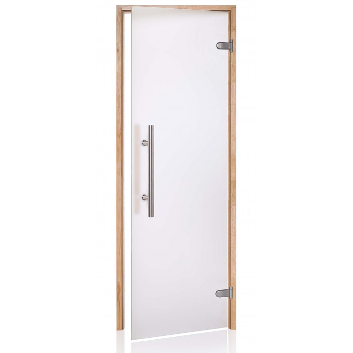 Puertas de sauna de cristal AD PREMIUM LIGHT, cristal mate, 80 x 200, aliso, transparente mate