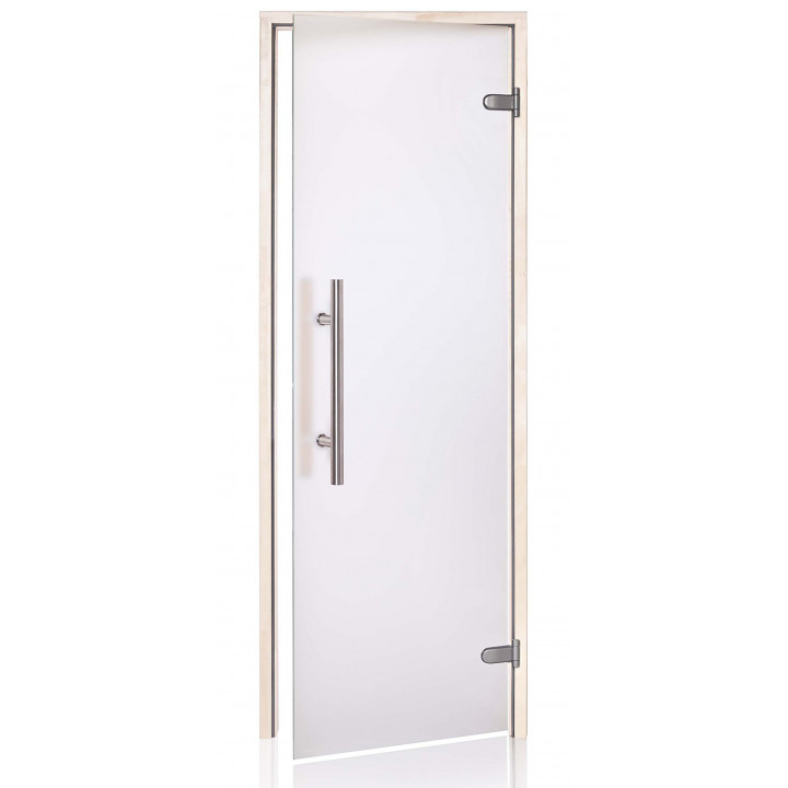 Puertas de sauna de cristal AD PREMIUM LIGHT, cristal mate, 80 x 200 mm, color álamo temblón, transparente mate.